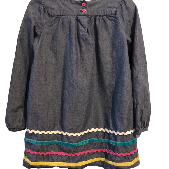 4T chambray embroidered dress ribbon casual dress spring summer party - Picture 3 of 7